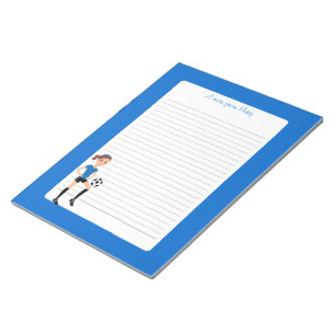 Bloc De Notas Jugador de fútbol chica personalizado