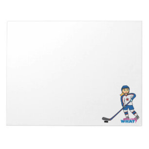 Bloc De Notas Jugador de hockey Chica