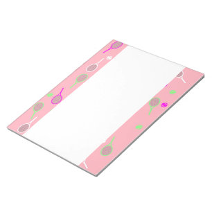Bloc De Notas Jugador de tenis con raquetas Guay rosadas