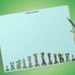 Bloc De Notas Jugadores de juego Color arcoiris Piezas de ajedre<br><div class="desc">Personalice y personalizar este super bloc de notas con su nombre o cualquier texto. Con un juego de cristal arco iris con piezas de ajedrez verde azuladas,  completo con el peón de un obispo reina rey,  para un diseño moderno único en un fondo Verde azulado claro.</div>