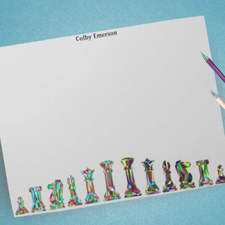 Bloc De Notas Jugadores de juegos Notas de ajedrez color arcoiri