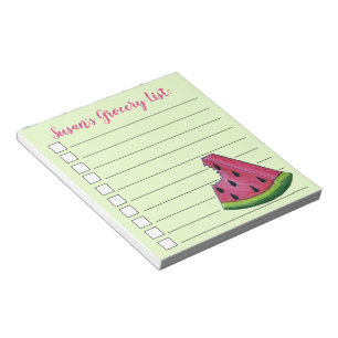 Bloc De Notas Juicy Pink Watermelon Personalized Grocery List