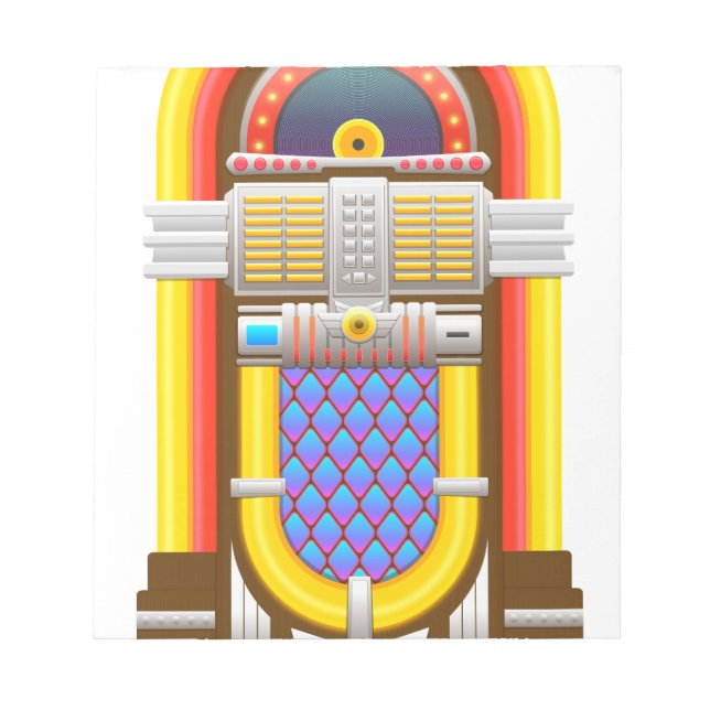 Bloc De Notas Jukebox de estilo antiguo de los años 50 (Frente)