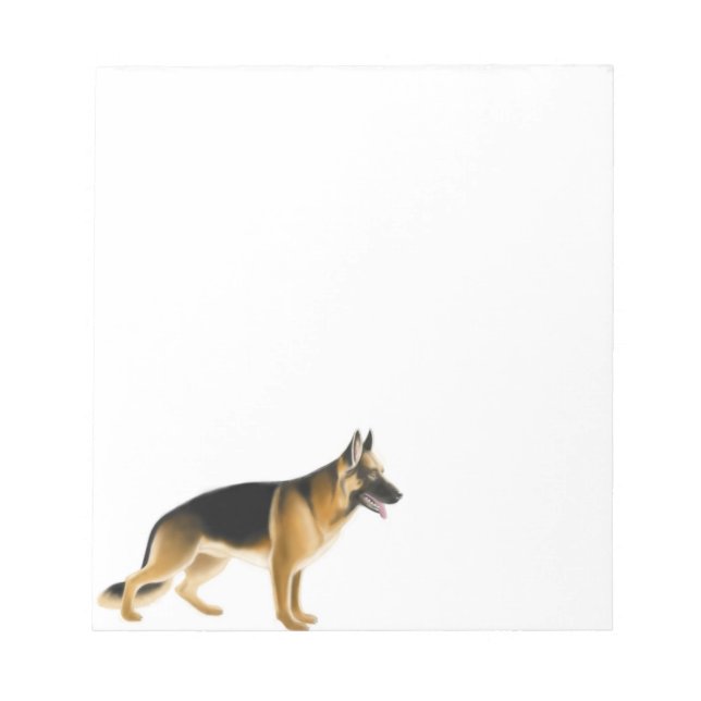 Bloc De Notas K9 Notepad de perro de la policía de pastores alem (Frente)