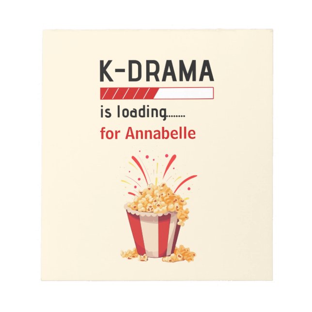 Bloc De Notas K-Drama se está cargando Personalizado  (Frente)