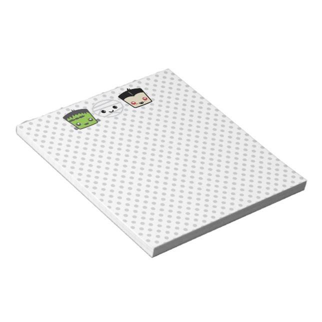 Bloc De Notas Kawaii Frankenstein Mummy Dracula Notepad (Lado Derecho)