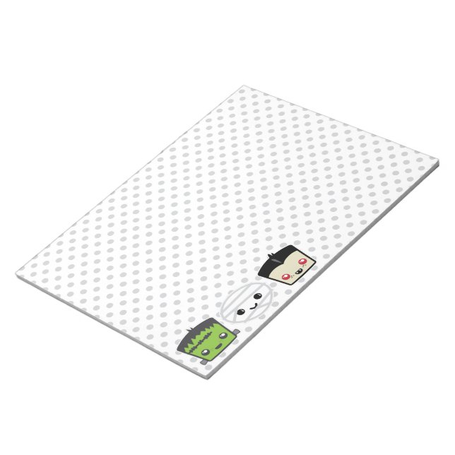 Bloc De Notas Kawaii Frankenstein Mummy Dracula Notepad (Lado Derecho)