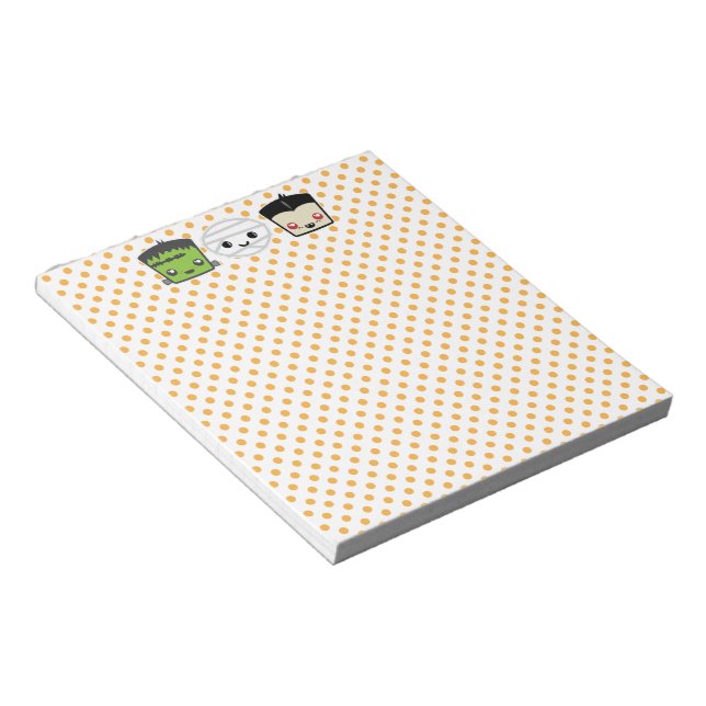 Bloc De Notas Kawaii Frankenstein Mummy Dracula Notepad (Lado Derecho)
