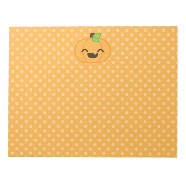 Bloc De Notas Kawaii Jack O Lantern Pumpkin Notepad (Frente)