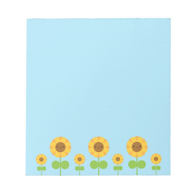 Bloc De Notas Kawaii Sunflowers (Frente)