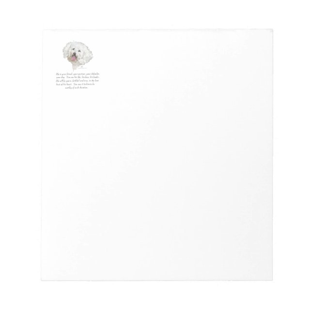 Bloc De Notas Keepsake, perro macho (Frente)