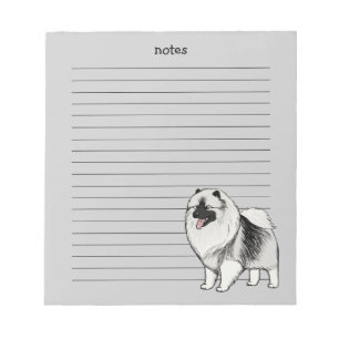 Bloc De Notas Keeshond con Texto Personalizable
