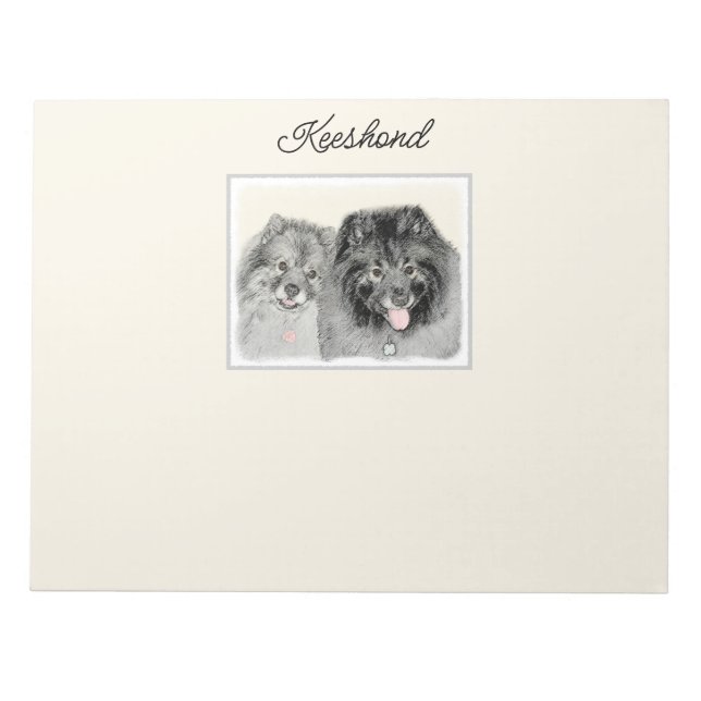 Bloc De Notas Keeshond Graphics Keeshond Mom and Son (Frente)