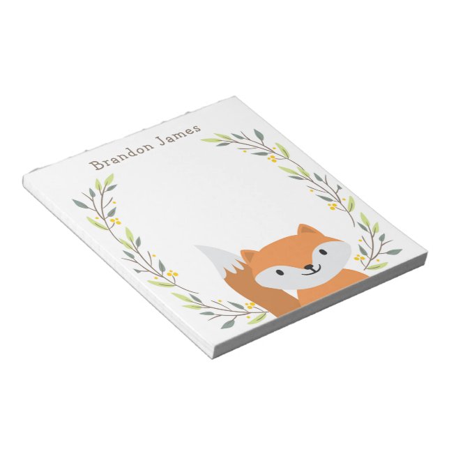 Bloc De Notas Kids Woodland Fox Notepad (Lado Derecho)
