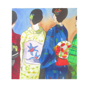 Bloc De Notas Kimono de primavera arte japonés Geisha