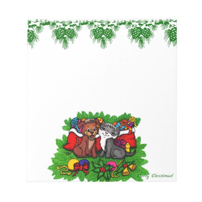 Bloc De Notas Kitty and Puppy , Happy XMas (Frente)