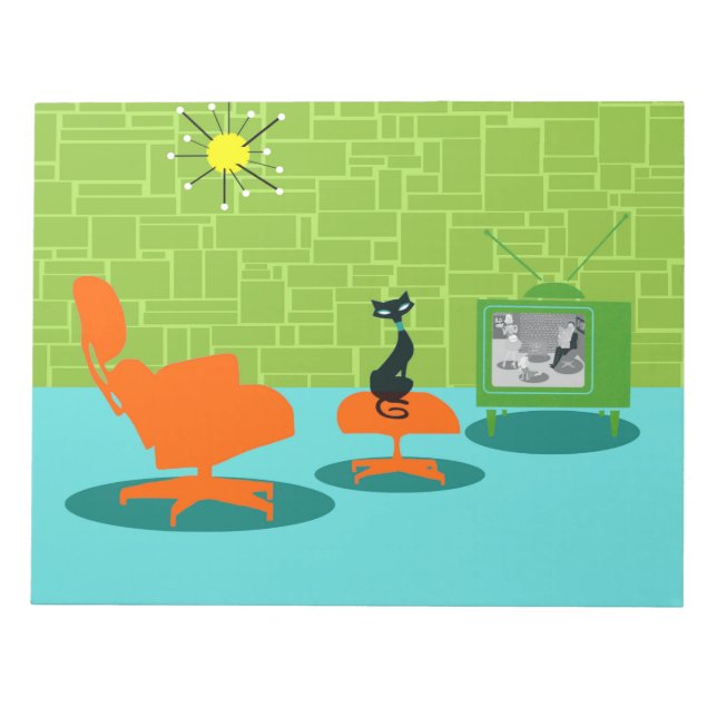 Bloc de notas Kitty Retro Space Age (Frente)