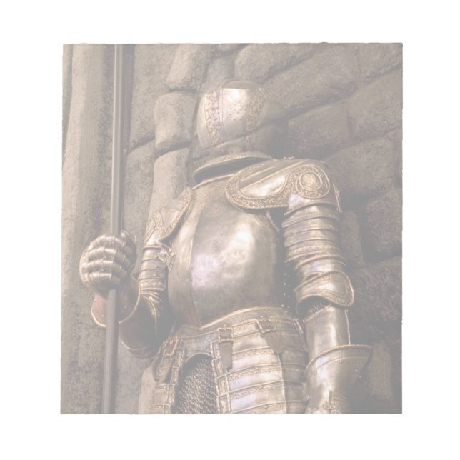 Bloc De Notas Knight en Armor (Frente)