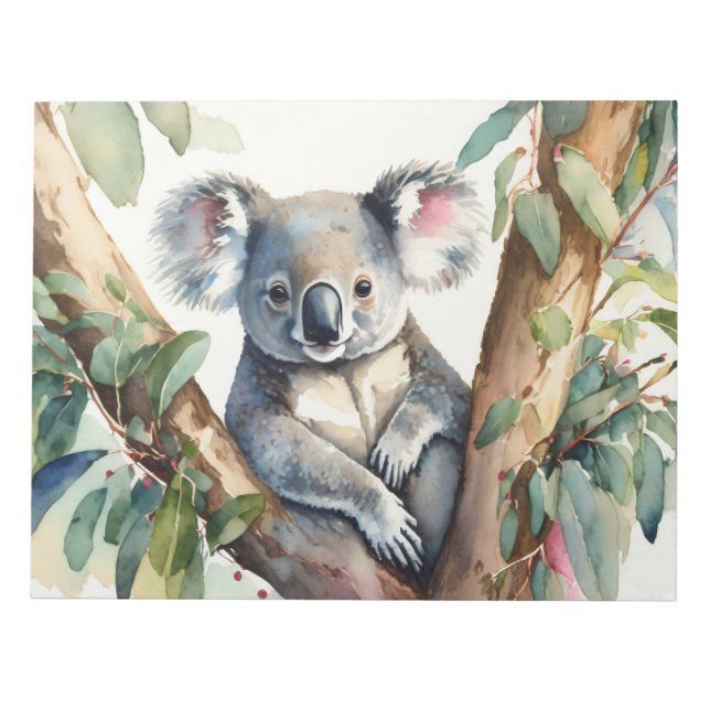 Bloc De Notas Koala sentado en un eucalipto (Frente)