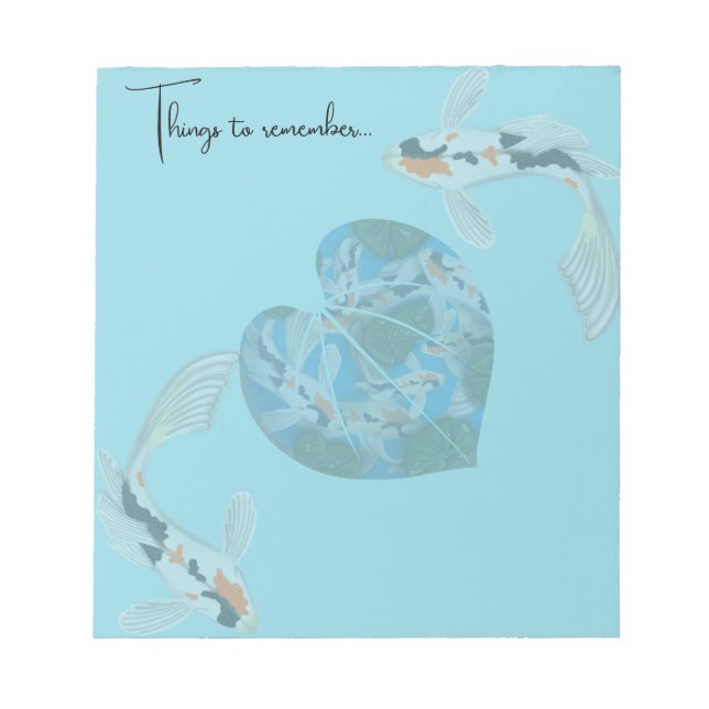 Bloc De Notas koi cosas que recordar (Frente)