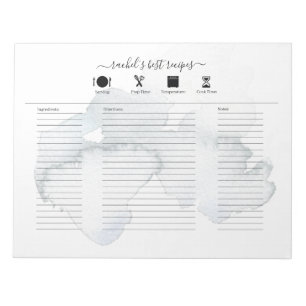 Bloc De Notas Kundenspezifischer Aquarell Rezepte-