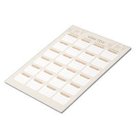 Bloc De Notas La ambiciosa planificadora de comidas Yom Tov para