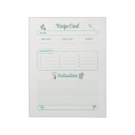 Bloc De Notas La Cocina Sirve Las Atractivas Recetas