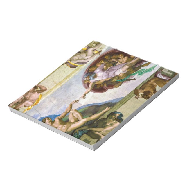 Bloc De Notas La creación de Adán por Miguel Ángel (Lado Izquierdo)