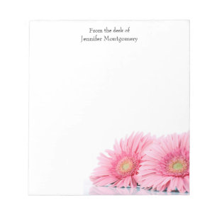 Bloc De Notas La elegante fotografía de Gerbera Rosa Daisies