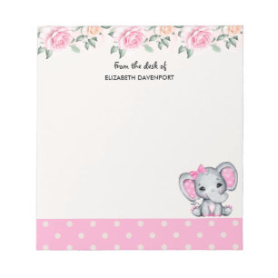 Bloc De Notas La frontera entre elefante y Rosa rosado