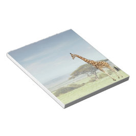 Bloc De Notas La jirafa sobre el Serengeti
