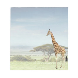 Bloc De Notas La jirafa sobre el Serengeti