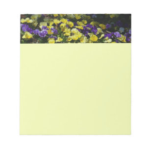 Bloc De Notas La ladera de los Pansies morado y amarillo