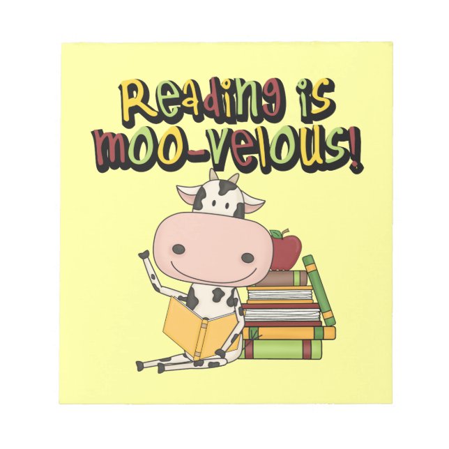 Bloc De Notas La lectura es MOO-velous (Frente)