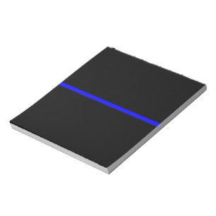 Bloc De Notas La línea azul simbólica delgada horizontal negra