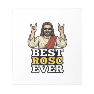Bloc De Notas La Mejor Camiseta Religiosa de Rock Vintage Rosc E