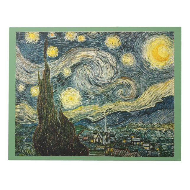 Bloc De Notas La noche estrellada de Vincent van Gogh (1889) (Frente)
