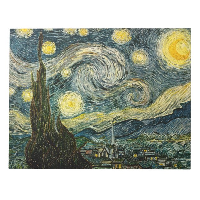 Bloc De Notas La noche estrellada de Vincent van Gogh (1889) (Frente)