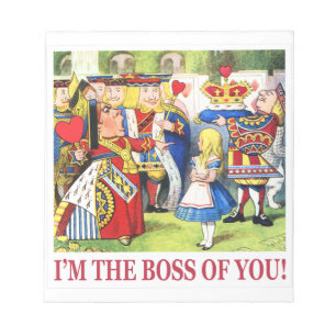 Bloc De Notas La reina de corazones declara, yo es Boss de usted