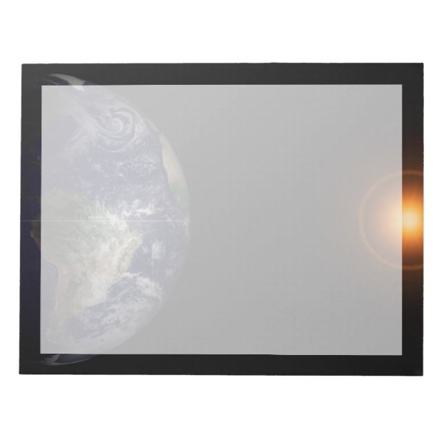 Bloc De Notas La Tierra En Su Equinoccio. (Frente)