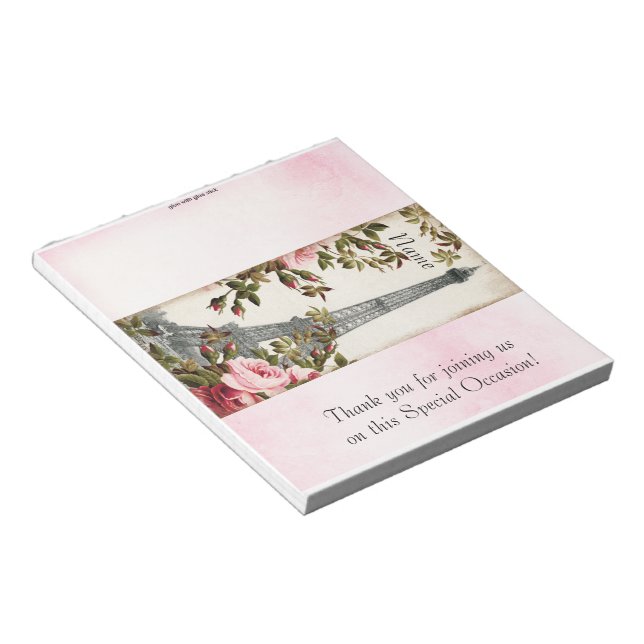 Bloc De Notas La Torre Eiffel Paris Candy Bar Wrapper Party Favo (Lado Derecho)