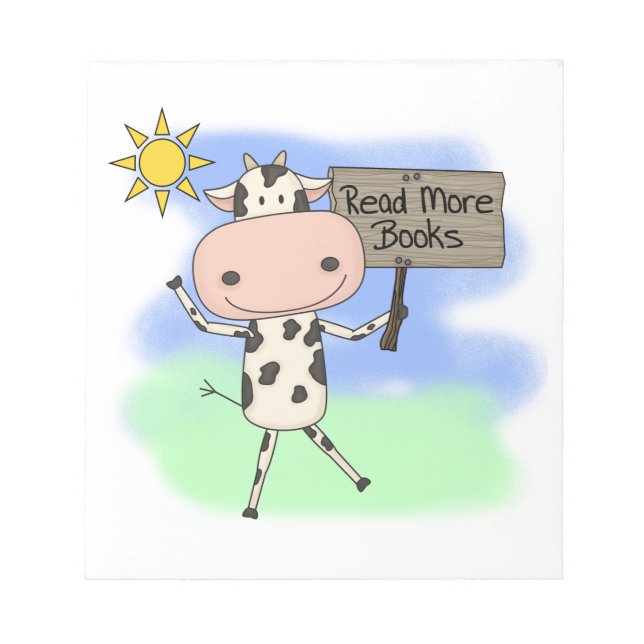 Bloc De Notas La vaca leyó más libros (Frente)