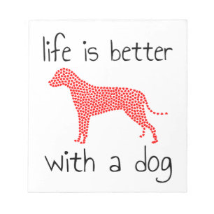 Bloc De Notas La Vida Es Mejor Con Un Perro - Los Amantes Del Pe