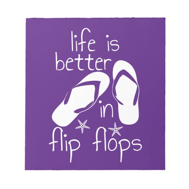 Bloc De Notas La Vida Es Mejor En Flip Flops (Frente)