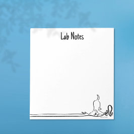Bloc De Notas Lab Notes Whimsical Custom Black and White Notepad