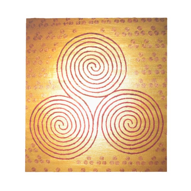 Bloc De Notas Laberinto de Triple Espiral (Frente)