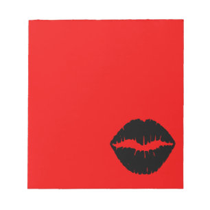 Bloc De Notas Labial rojo y negro