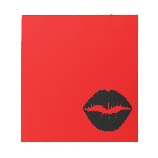Bloc De Notas Labial rojo y negro (Frente)