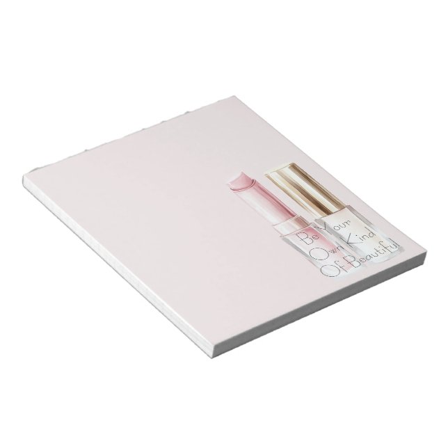 Bloc De Notas Labial Rosa Blanco Esmalte de Uñas Marfil (Lado Derecho)