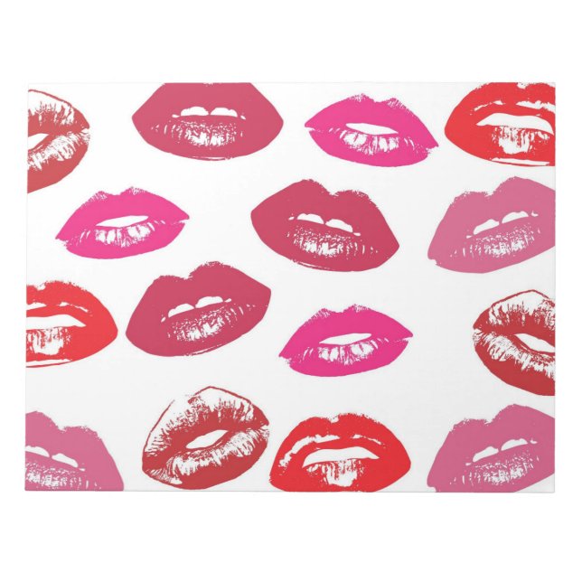 Bloc De Notas Labios de Kissable (Labios de Besado, Labios Rojos (Frente)